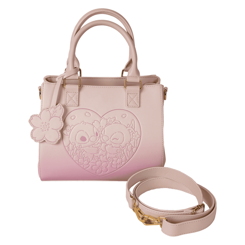 Stitch & Angel Cherry Blossom Heart Crossbody Bag